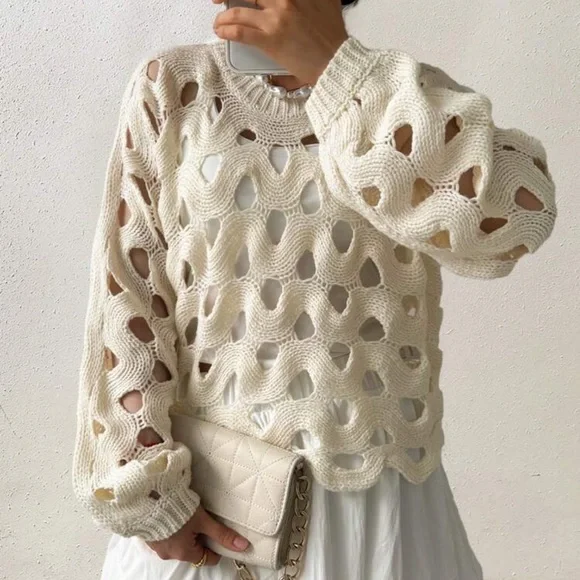 Cream Knit Sweater #holidays #winter - Picture 3 of 7